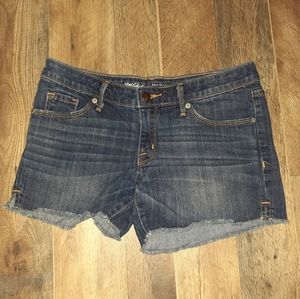 Mossimo Women's Dye High Rise Shorts Size 4 / 27 Jean Short Blue 